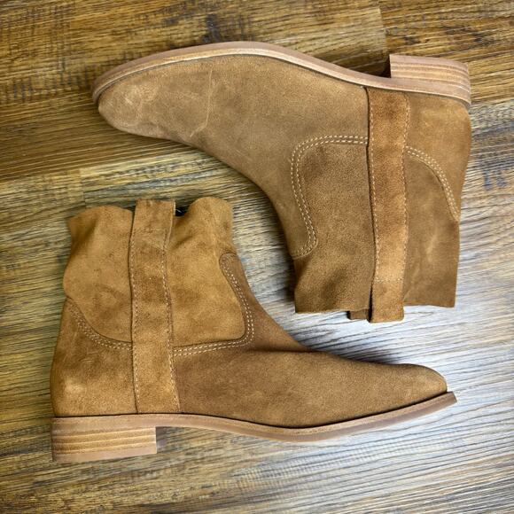 Gianni Bini Take Five Brown Suede Leather Ankle boots size 7.5 boho chic - Picture 10 of 12